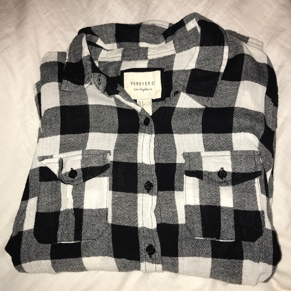 Forever 21 Black & White Flannel
